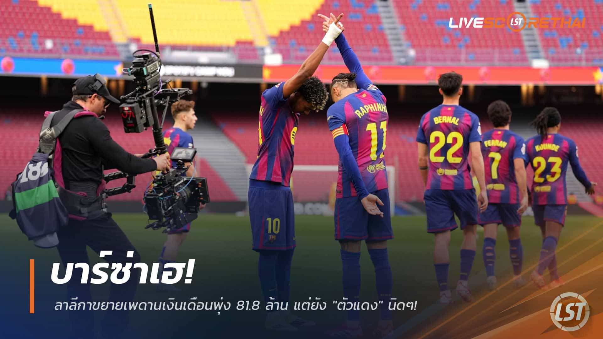 ข่าวฟุตบอล วันพุธ ที่ 4 มีนาคม 2568: บาร์ซ่ายิ้ม! ลาลีกาอัปเพดานเงินเดือนเพิ่ม 81.8 ล้านยูโร แต่ยังติดลบเล็กน้อย